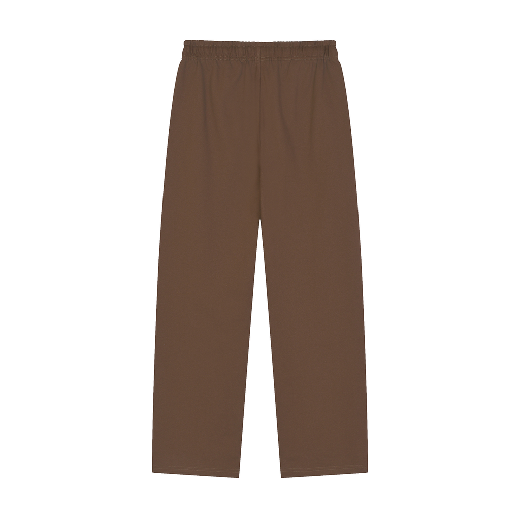 Solid Color Straight-Leg Sweatpants
