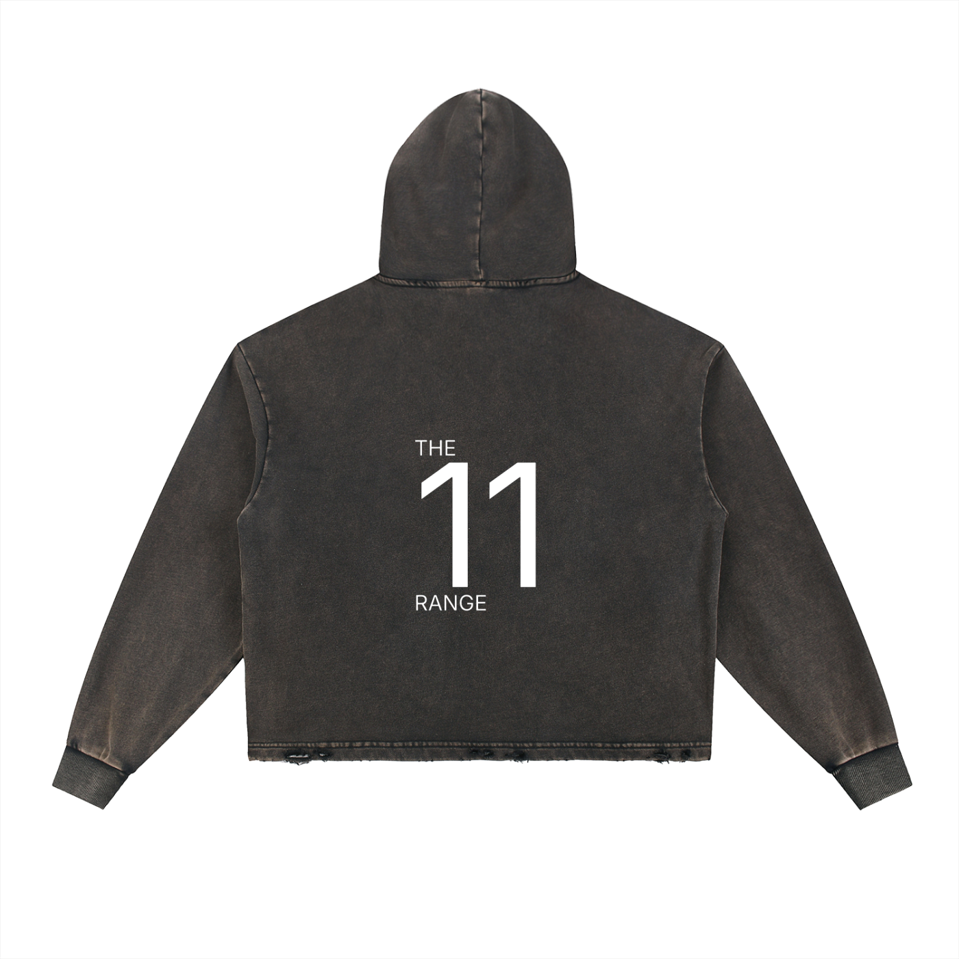 The 11 Range Vintage Frayed-Hem Hoodie