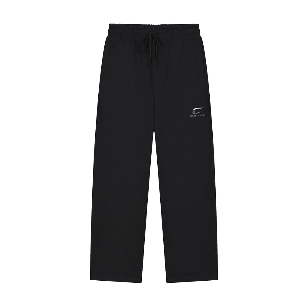 Solid Color Straight-Leg Sweatpants
