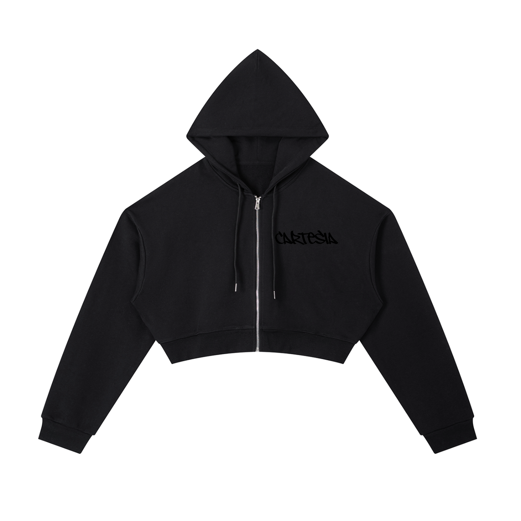 Signature C Cropped Zip-Up Hoodie