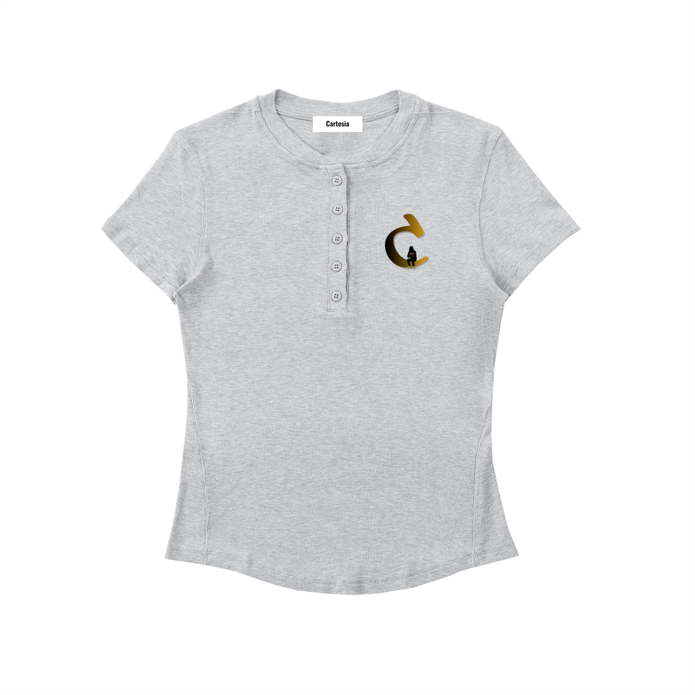 Signature C Modal Bodycon Henley Shirt