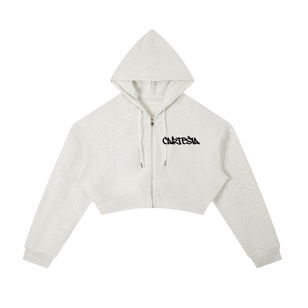 Signature C Cropped Zip-Up Hoodie