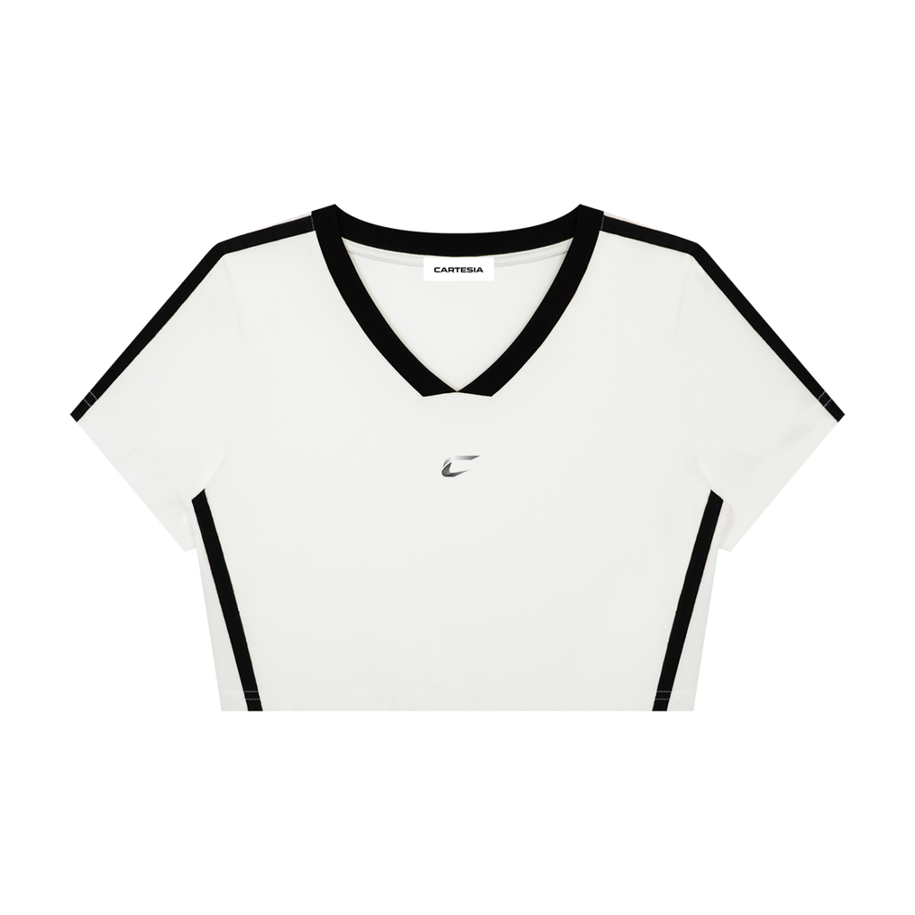 Women’s Slim Fit Color Block Crop Top