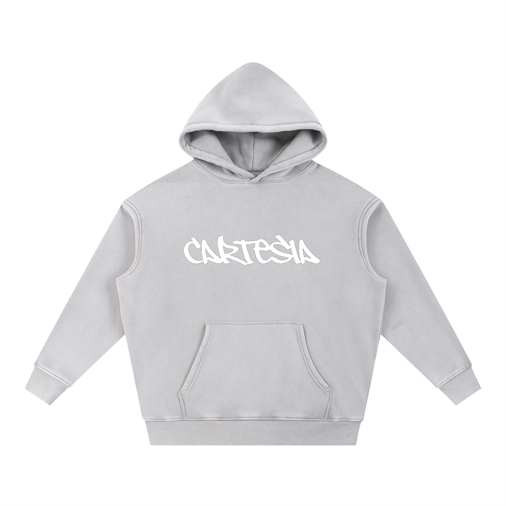 Signature ‘C’ Snow Wash Fleece Oversize Hoodie - Cartesia Clothing