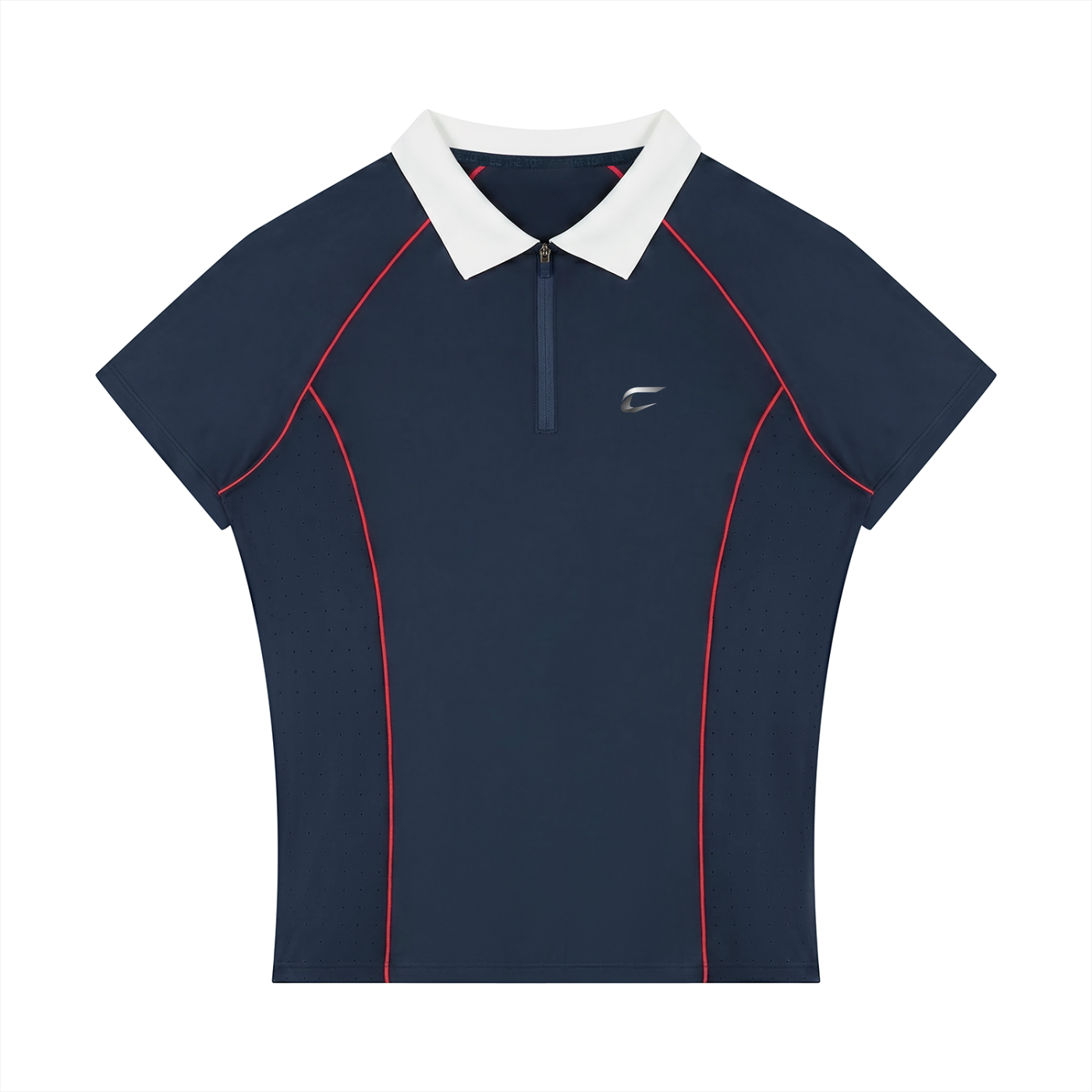 Women’s Slim Fit Quarter-Zip Polo Shirt