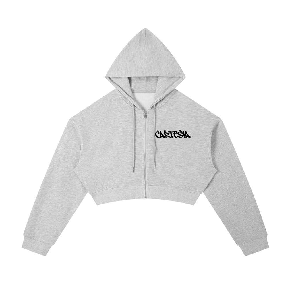 Signature C Cropped Zip-Up Hoodie