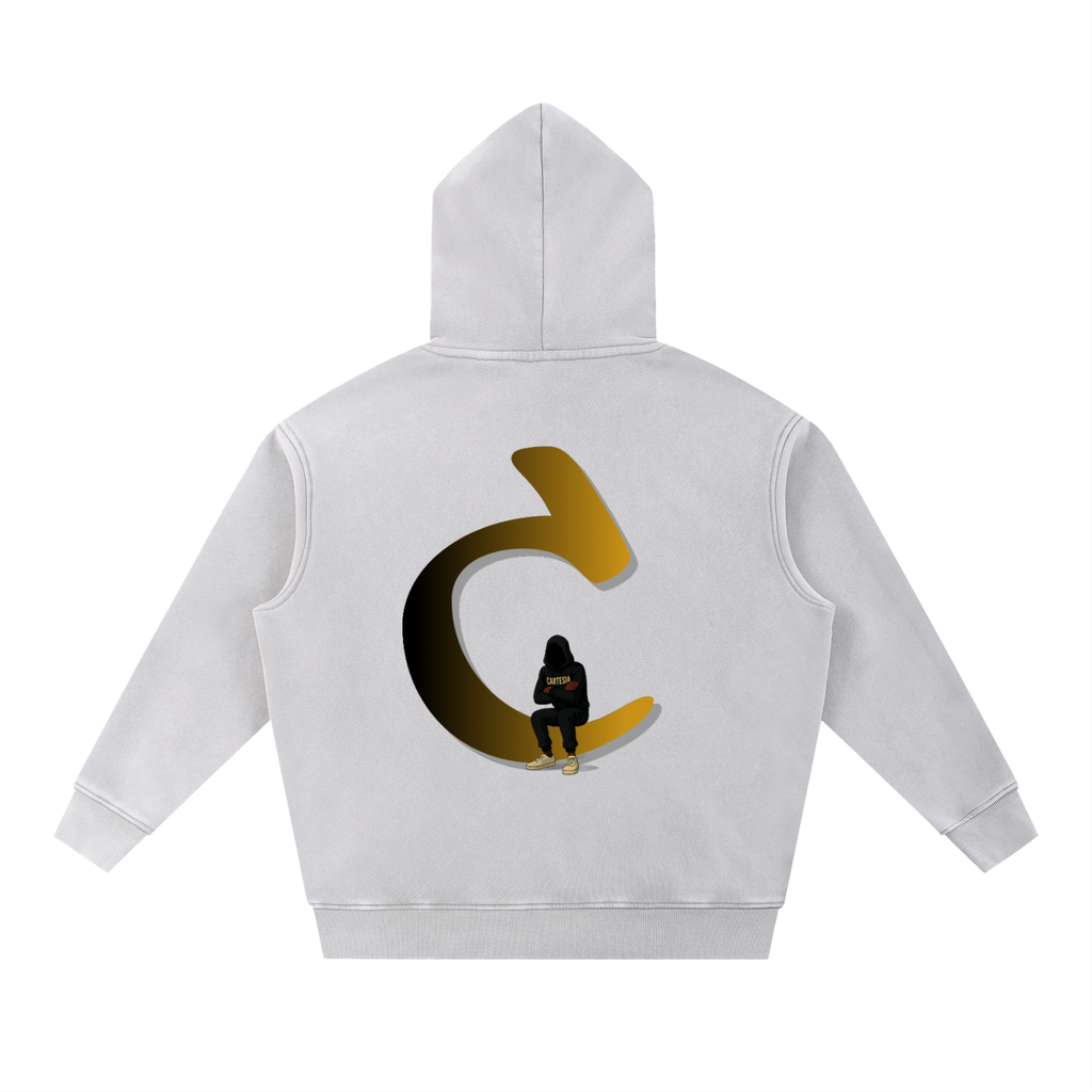 Signature ‘C’ Snow Wash Fleece Oversize Hoodie - Cartesia Clothing