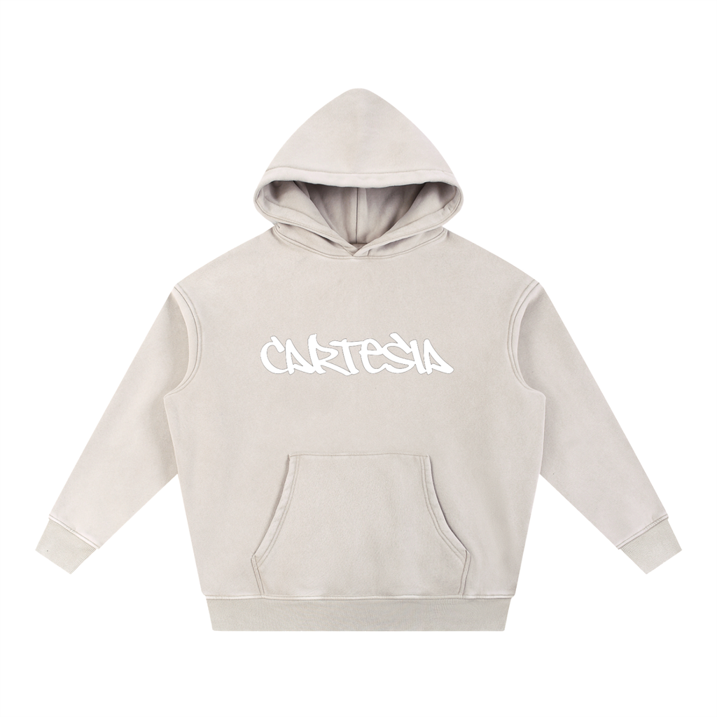 Signature ‘C’ Snow Wash Fleece Oversize Hoodie - Cartesia Clothing