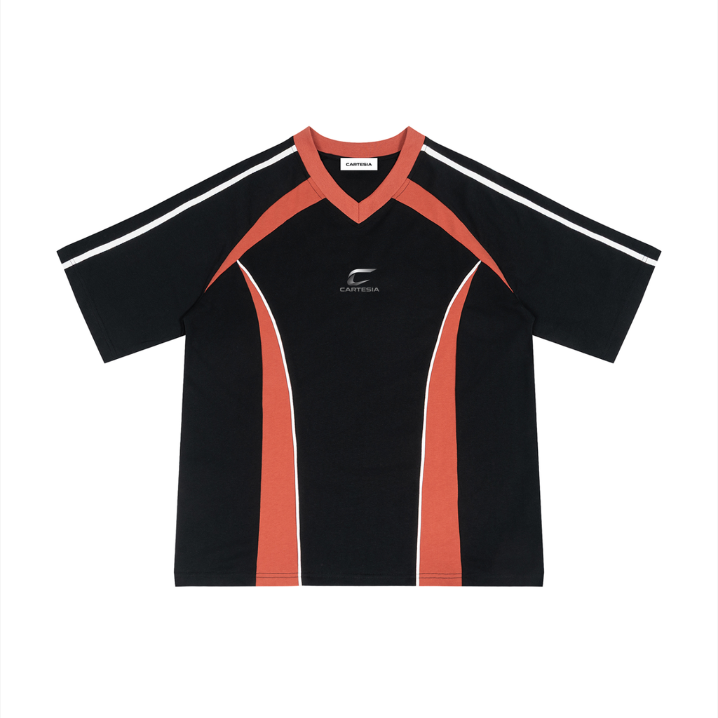 Color Block V-Neck T-Shirt