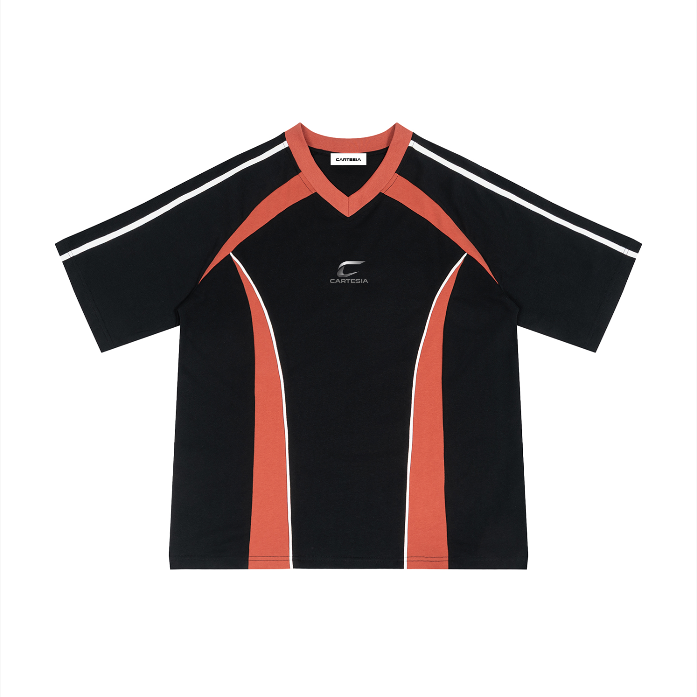 Color Block V-Neck T-Shirt