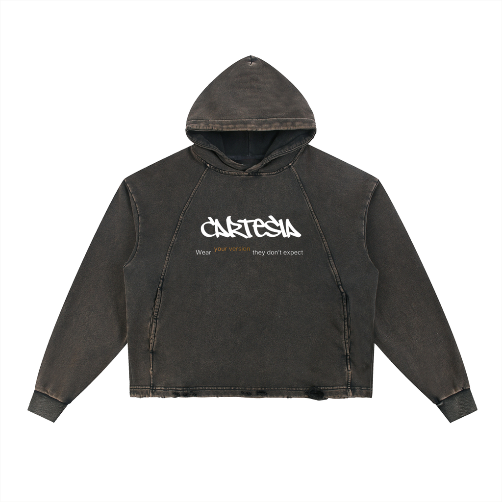 The 11 Range Vintage Frayed-Hem Hoodie