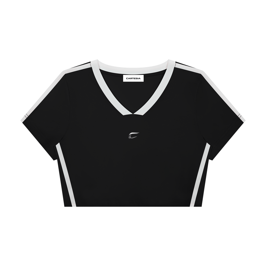 Women’s Slim Fit Color Block Crop Top
