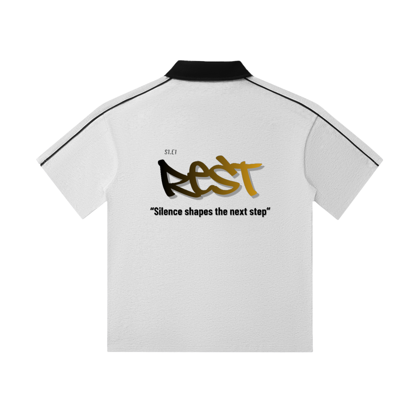 S1.E1 - Rest Contrast Collar Short-Sleeve Polo Shirt