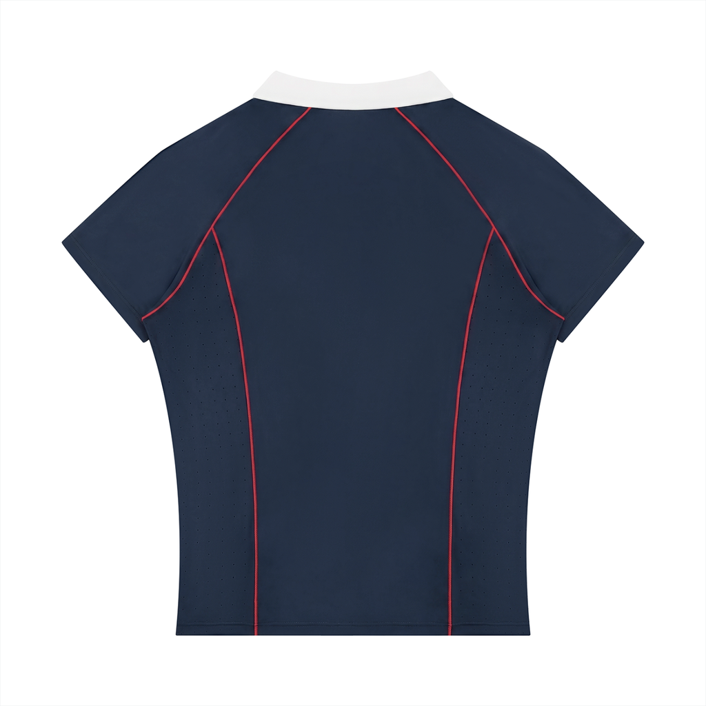 Women’s Slim Fit Quarter-Zip Polo Shirt