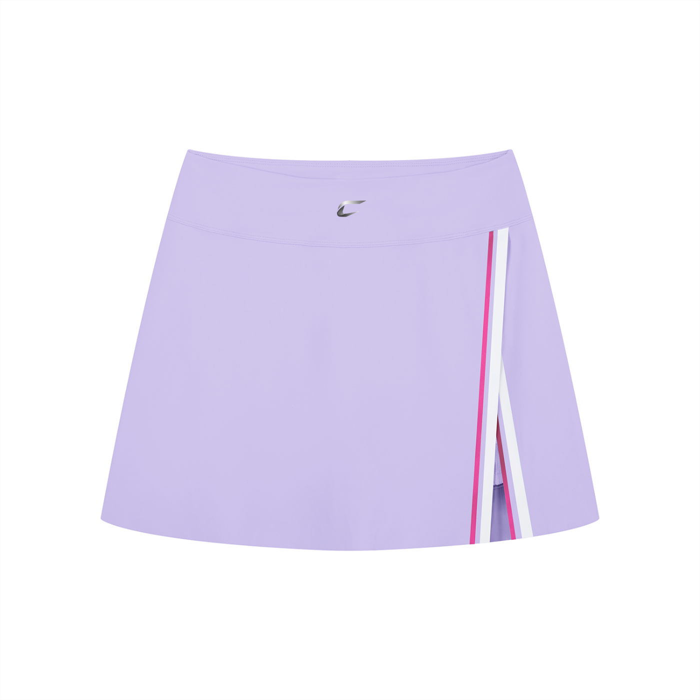 Women's A-Line Contrast Panel Slit Skirt
