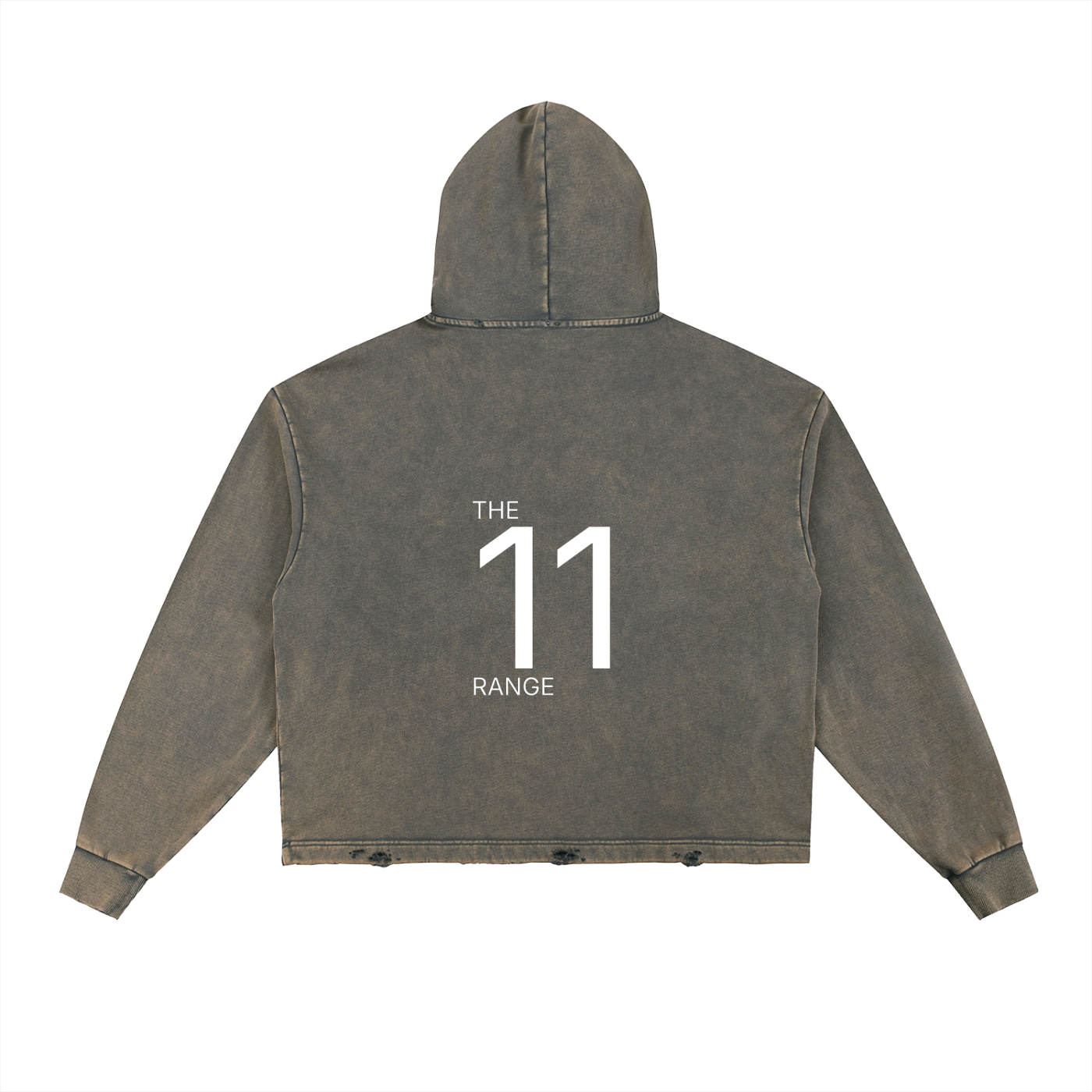 The 11 Range Vintage Frayed-Hem Hoodie