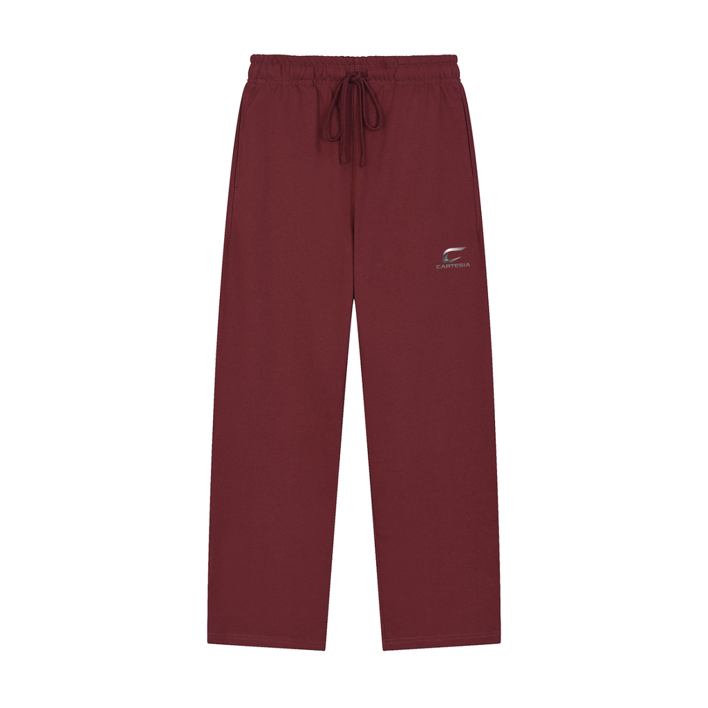 Solid Color Straight-Leg Sweatpants