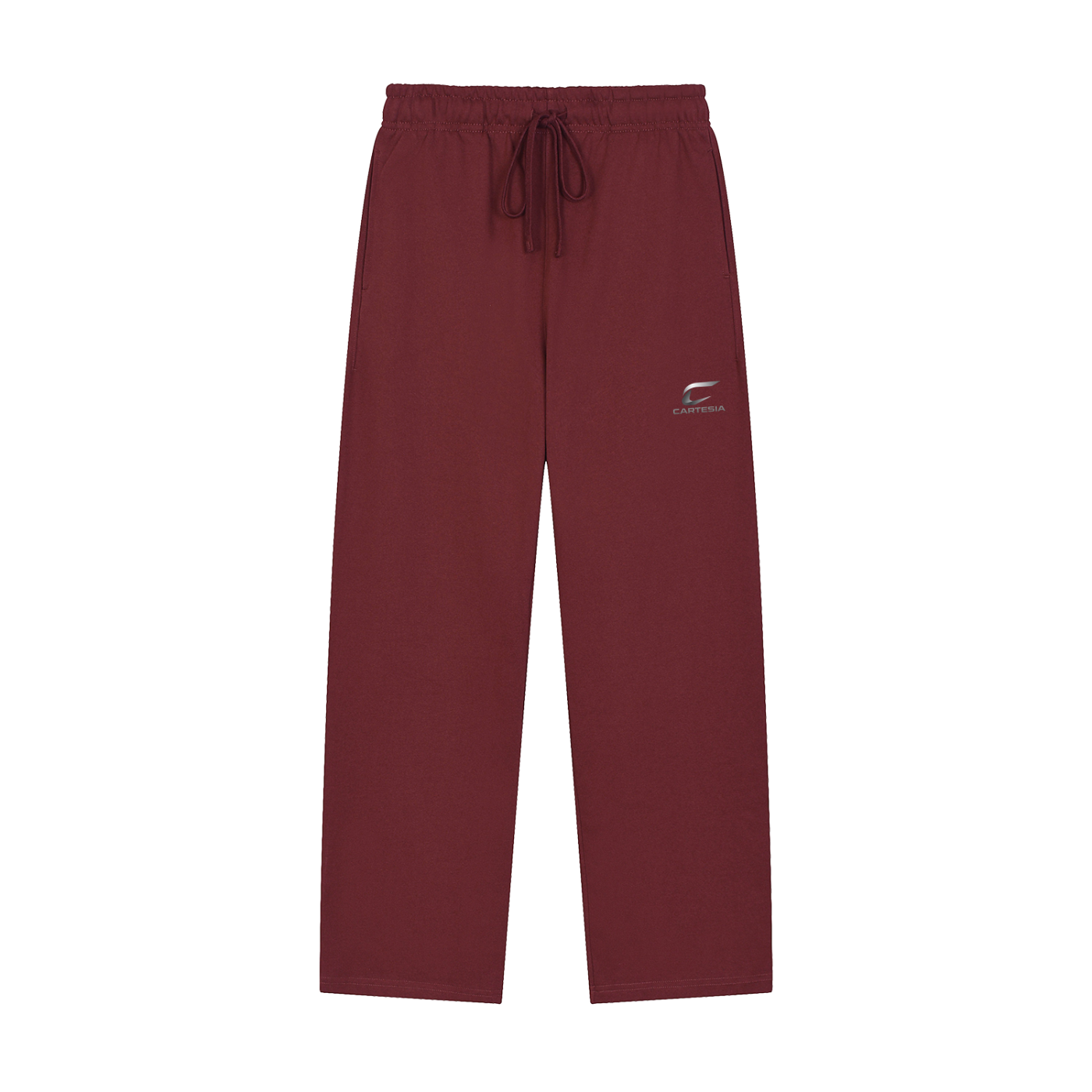 Solid Color Straight-Leg Sweatpants