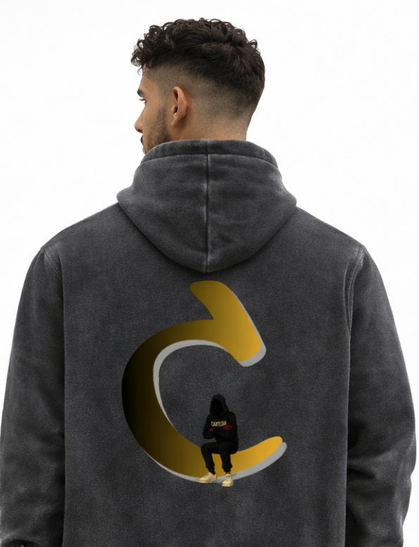 Signature ‘C’ Snow Wash Fleece Oversize Hoodie