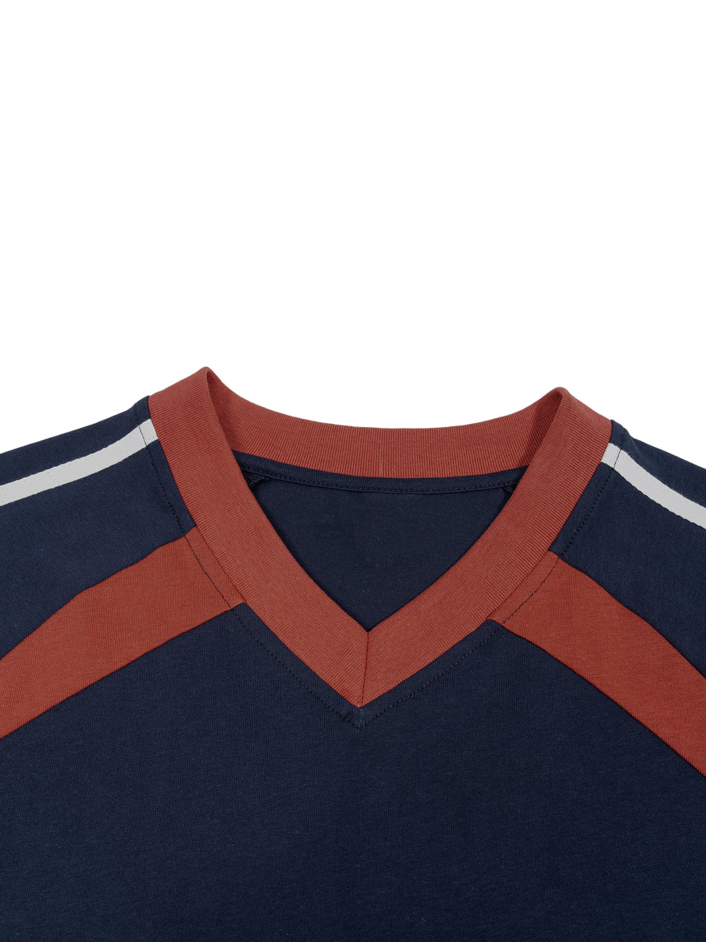 Color Block V-Neck T-Shirt