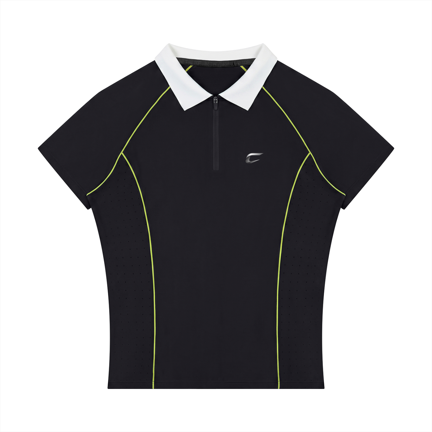 Women’s Slim Fit Quarter-Zip Polo Shirt