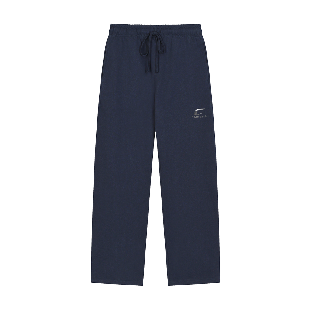 Solid Color Straight-Leg Sweatpants