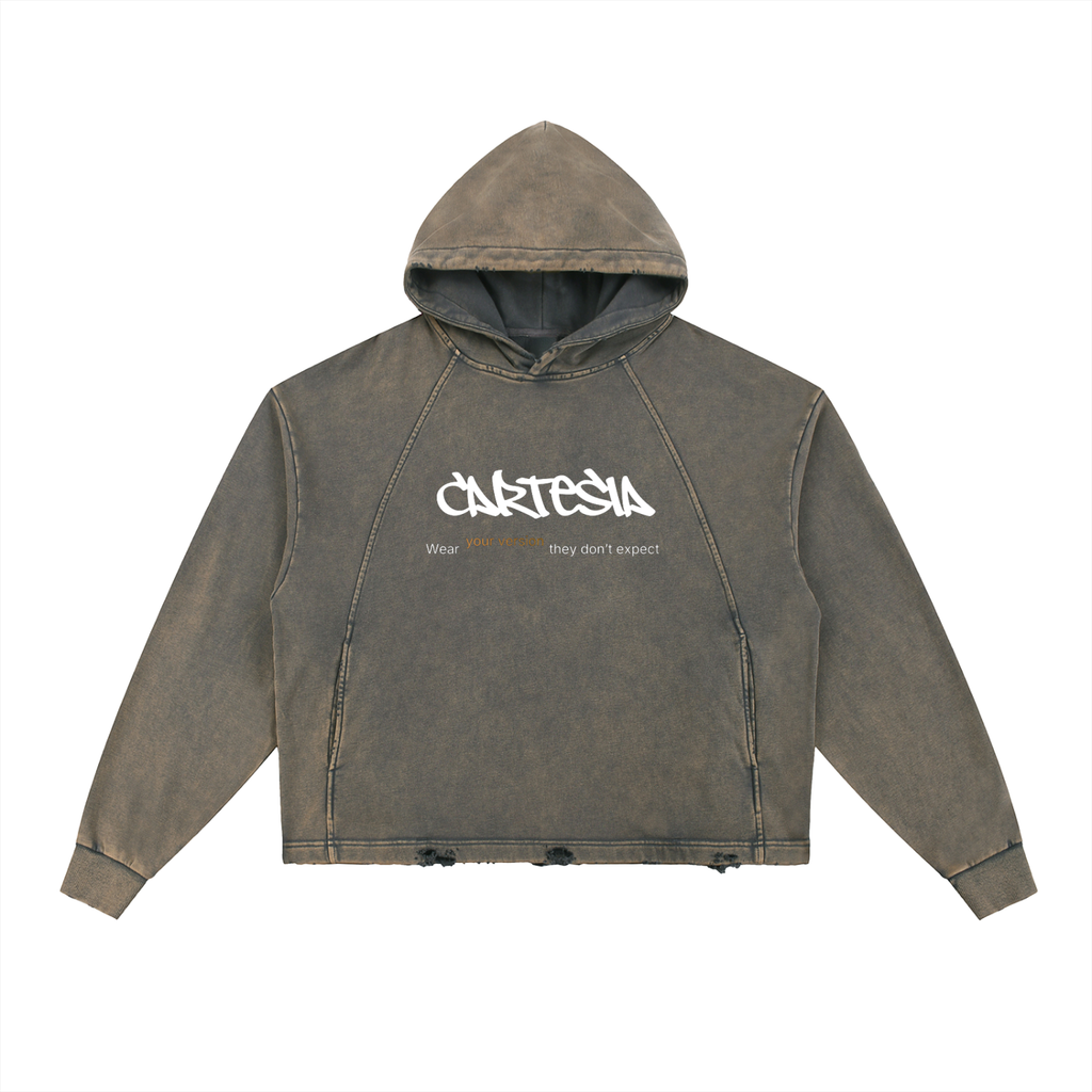 The 11 Range Vintage Frayed-Hem Hoodie