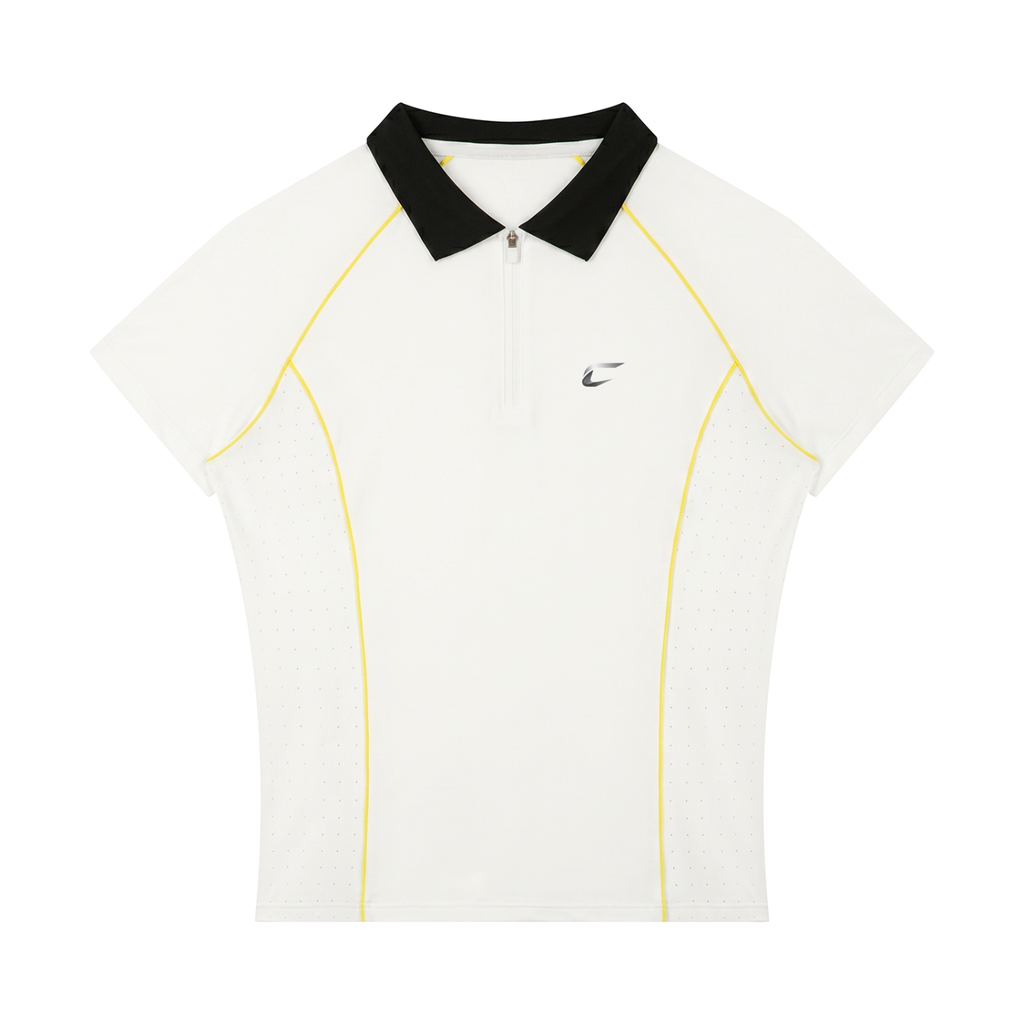 Women’s Slim Fit Quarter-Zip Polo Shirt