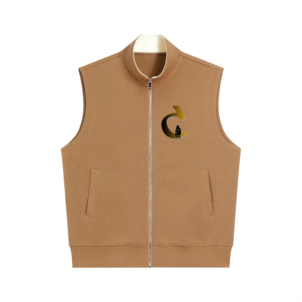Khaki coloured Vest (front)