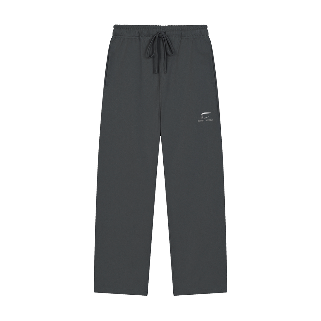 Solid Color Straight-Leg Sweatpants