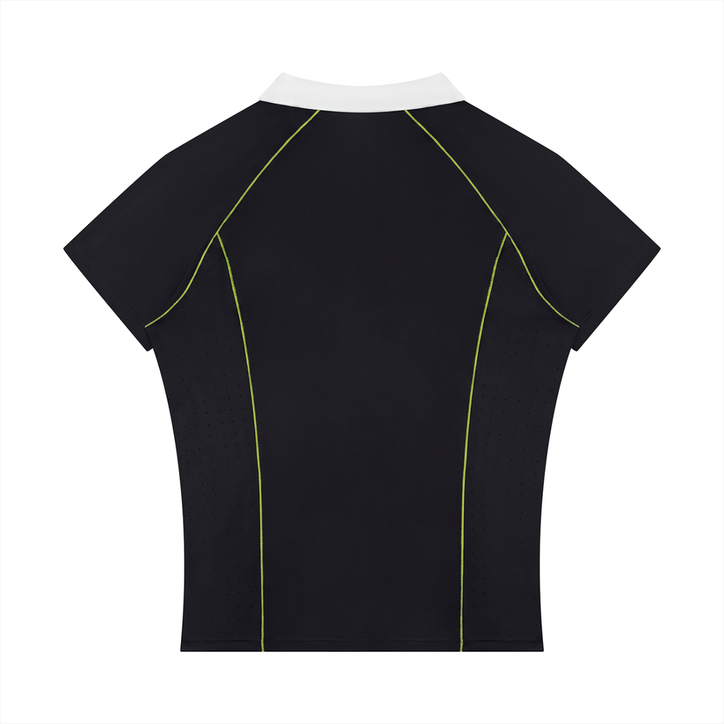 Women’s Slim Fit Quarter-Zip Polo Shirt