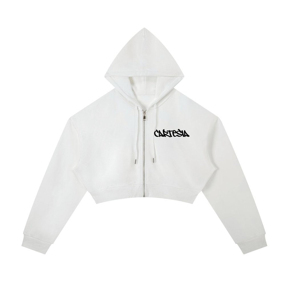 Signature C Cropped Zip-Up Hoodie