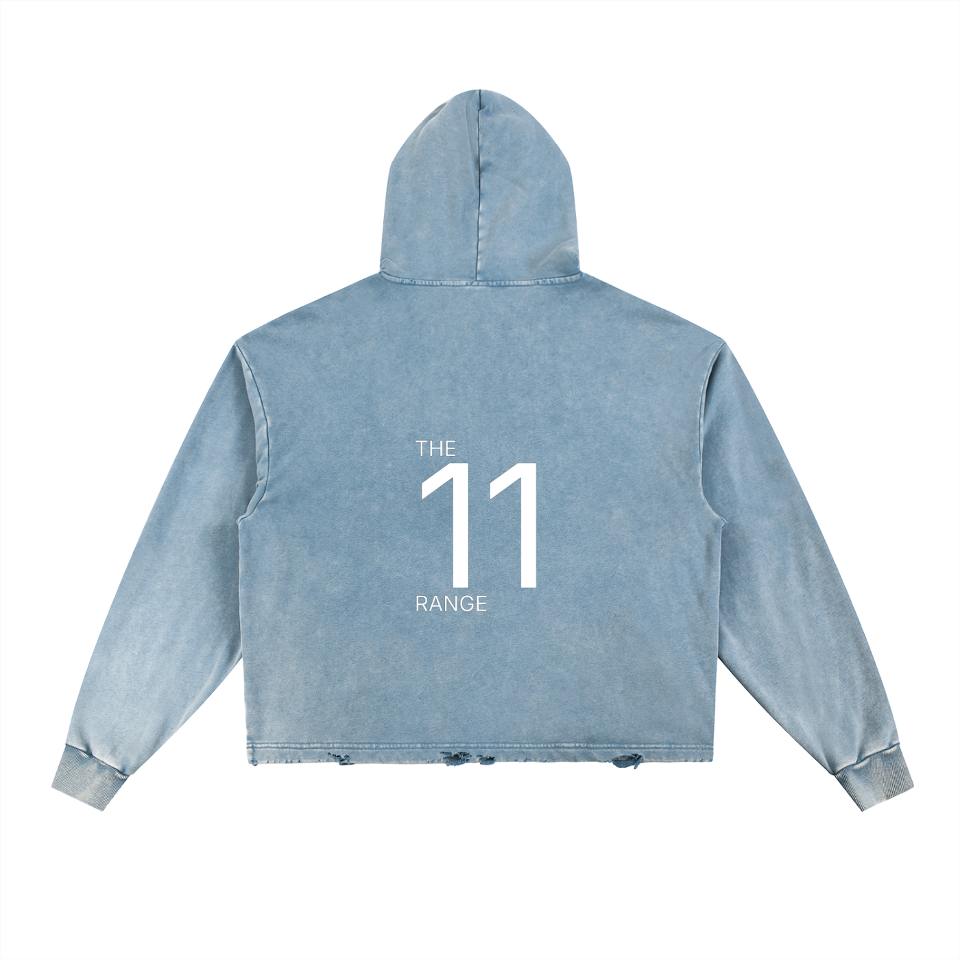 The 11 Range Vintage Frayed-Hem Hoodie