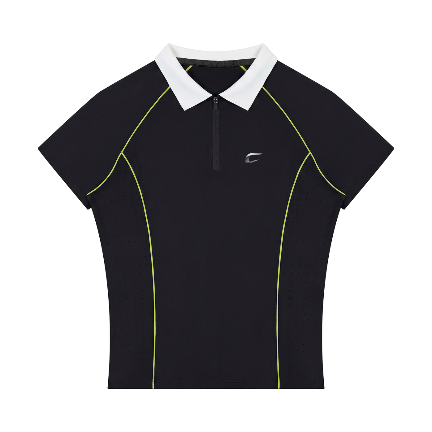 Women’s Slim Fit Quarter-Zip Polo Shirt