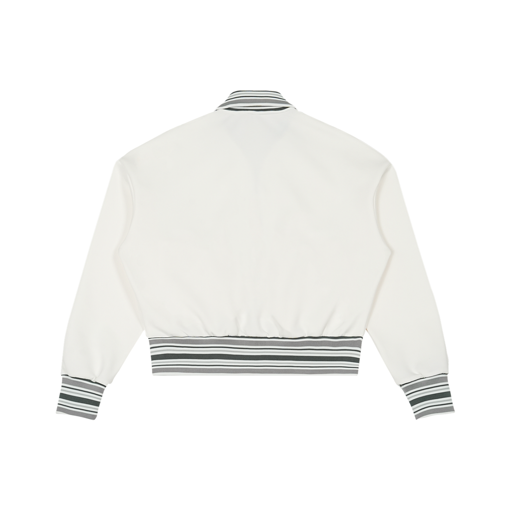 Cartesia Striped Collar Zip Jacket
