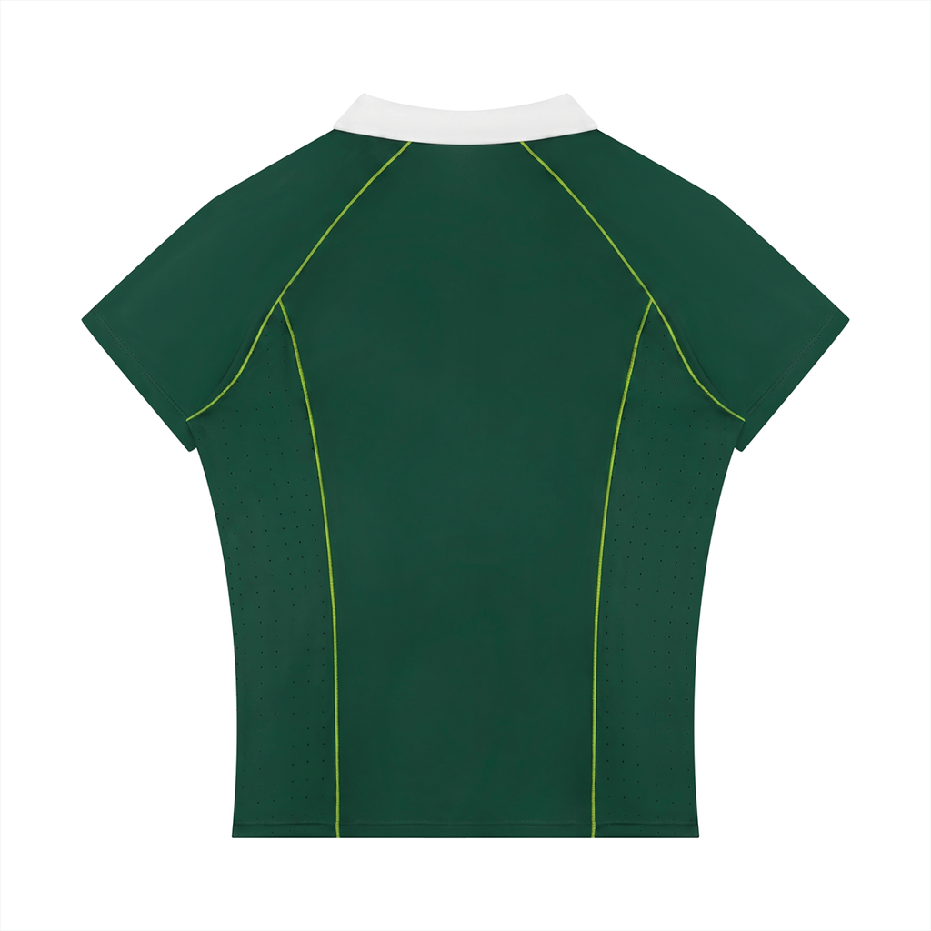 Women’s Slim Fit Quarter-Zip Polo Shirt