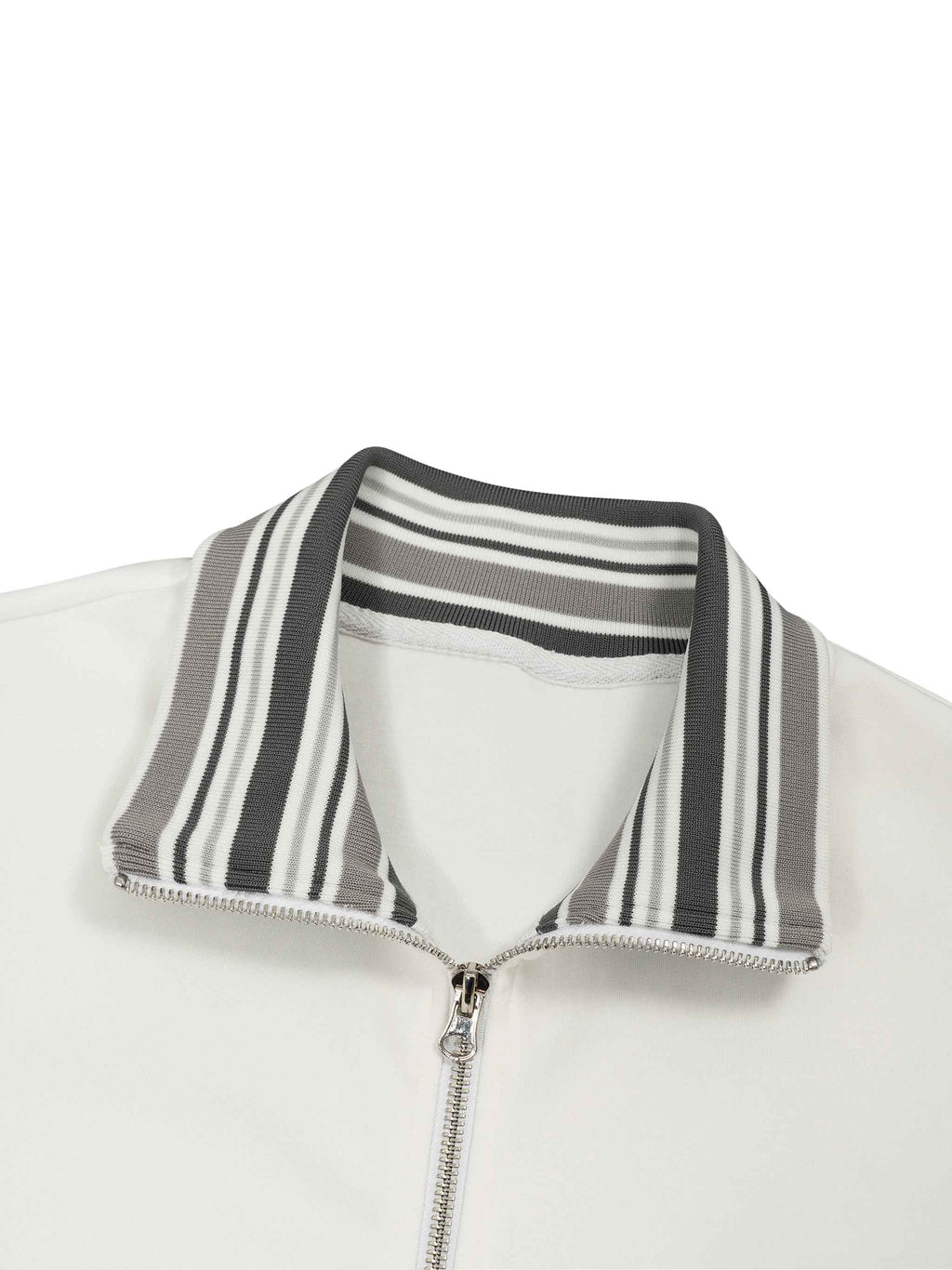 Cartesia Striped Collar Zip Jacket