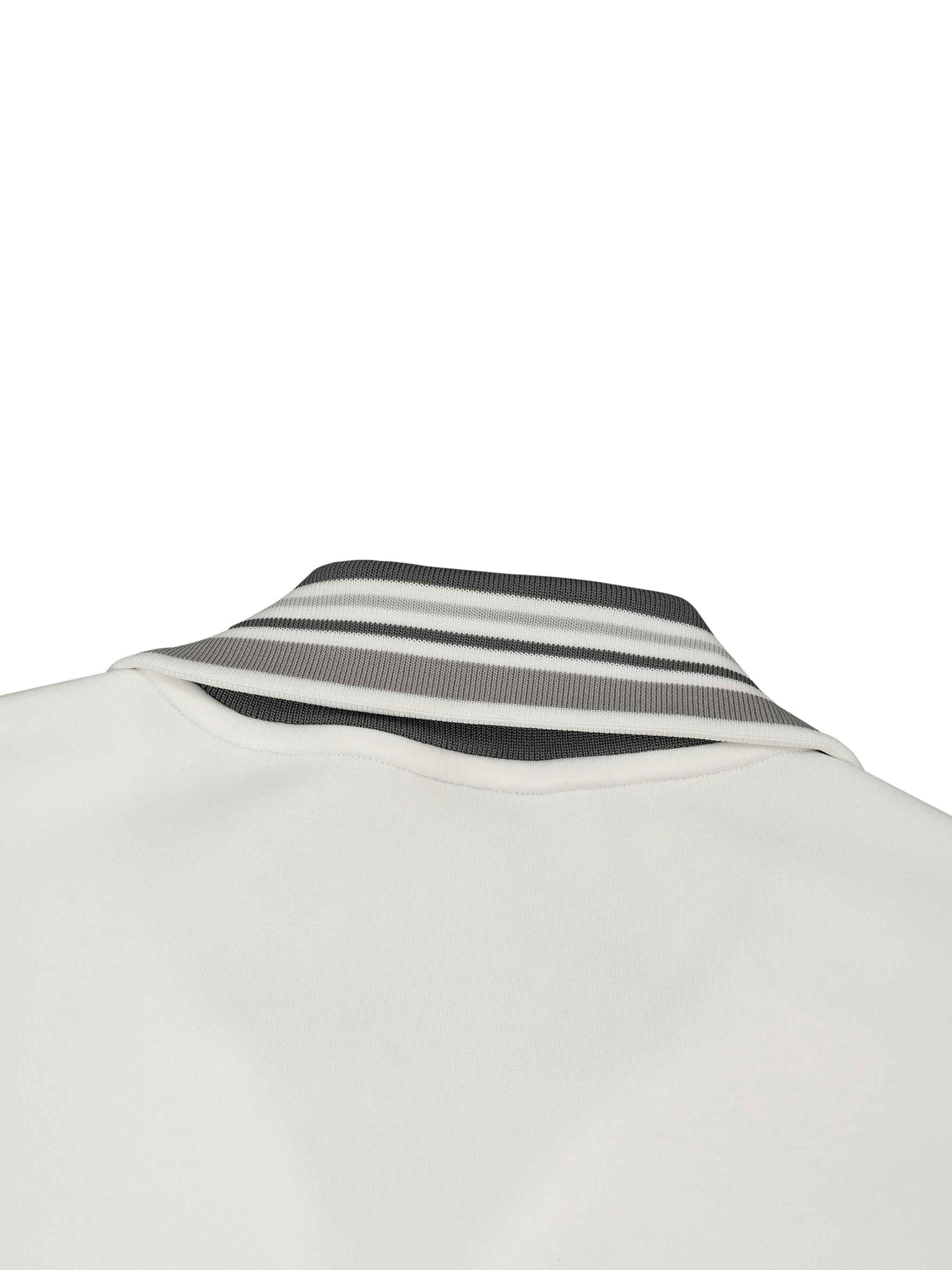 Cartesia Striped Collar Zip Jacket