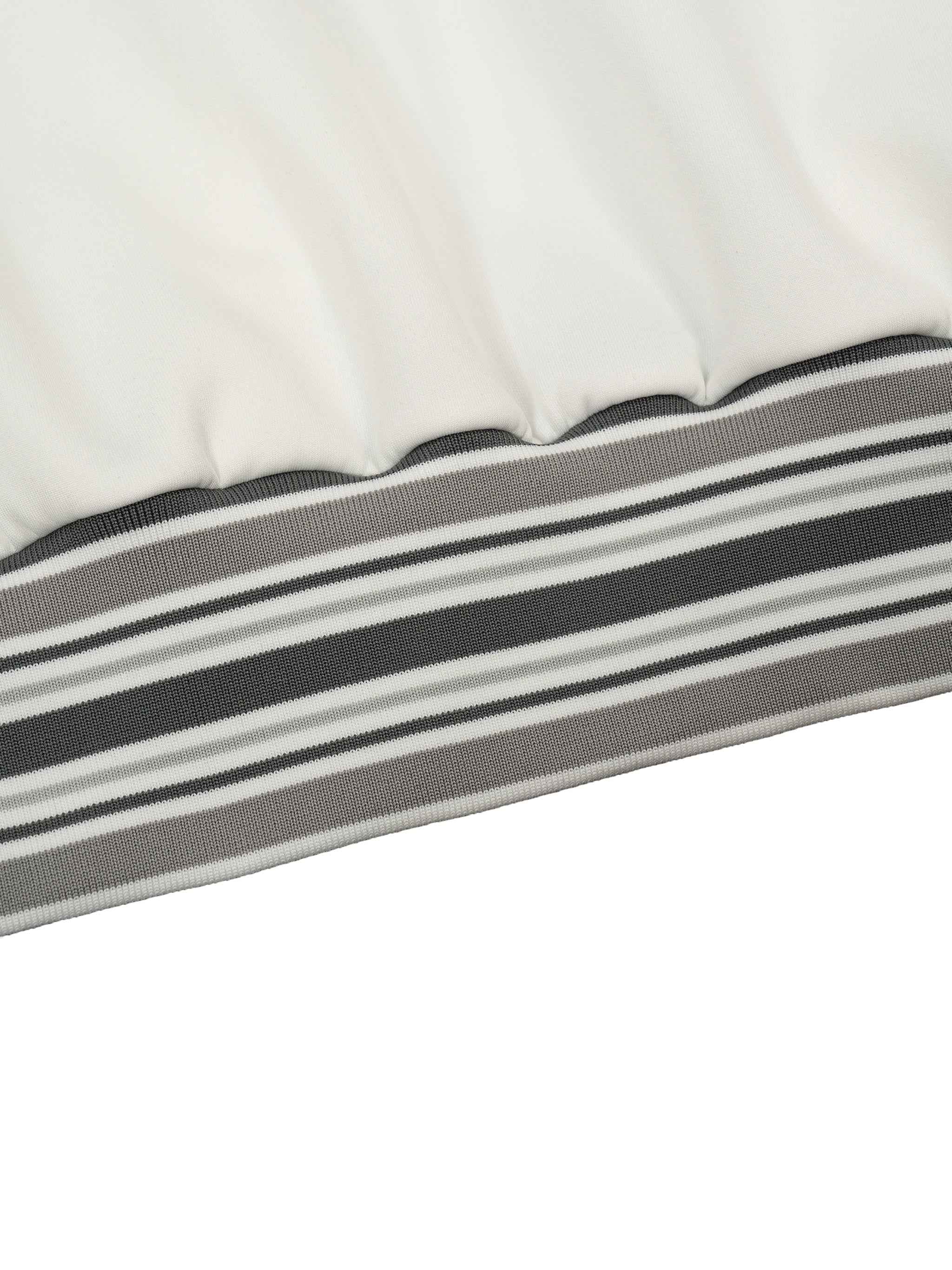 Cartesia Striped Collar Zip Jacket